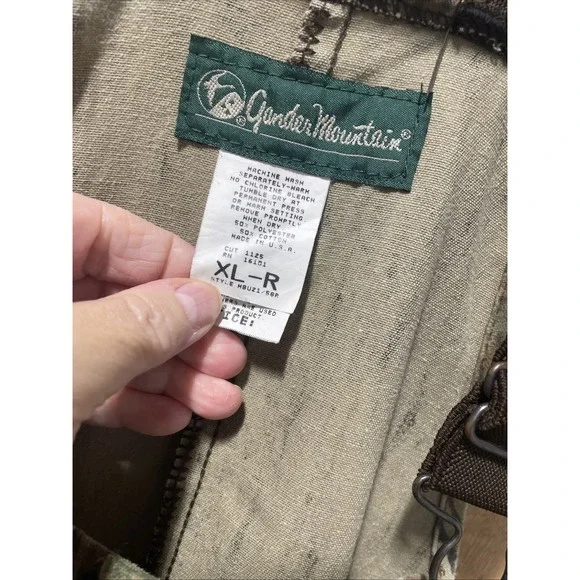 Gander Mountain Men's Uninsulated Bib Overalls XL Regular Real Tree USA Camo - Picture 3 of 8